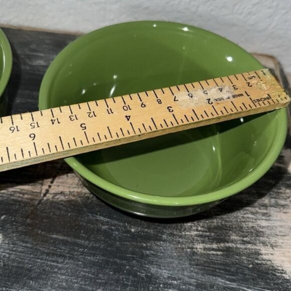 Set Of 2 Mainstays Green Stoneware Bowls Dishwasher & Microwave Safe - Picture 6 of 6